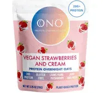 ONO Protein Oats Lions Mane Mushroom Cereal, Strawberries (2.75 oz)