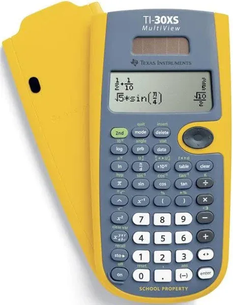 Texas Instruments TI-30XS Multiview Calculator Solar With Cover Battery Included