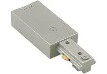 Silver Live End Feed for Halo Single Circuit Track Systems