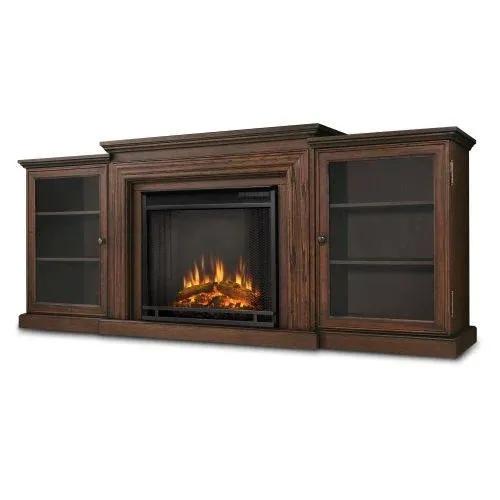 Frederick Electric Fireplace TV Stand in Chestnut Oak