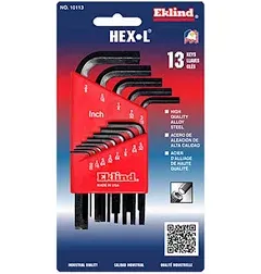 Eklind 10113 13-Piece SAE Hex-L Short Key Set