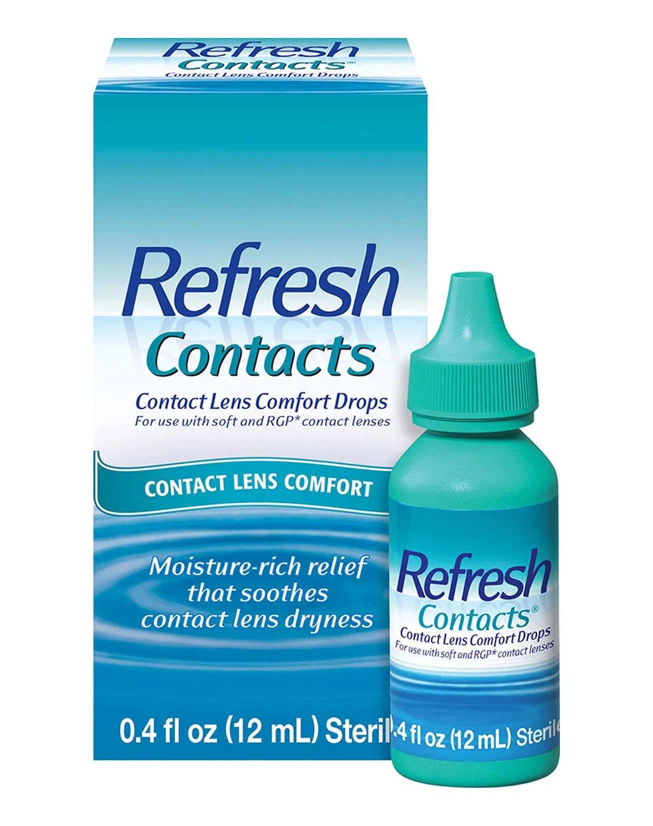 Refresh Contacts Contact Lens Comfort Drops, 0.4 fl oz (12mL) fluid ounce 