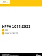 NFPA 1033 Standard for Professional Qualifications USA STOCK 2022