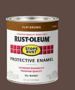 Rust-Oleum Enamel 7747502 Stops Rust Brush On Paint, Quart, Gloss Sunburst Yello