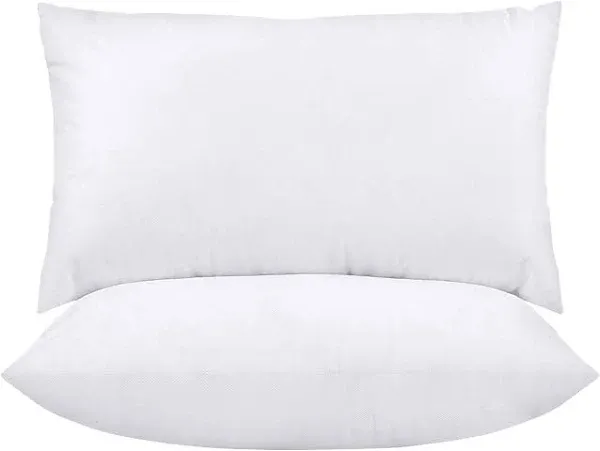 Utopia Bedding Throw Pillows Insert (Pack of 2, White) 18 x 18 Inches Bed and Couch Pillows Indoor Decorative Pillow