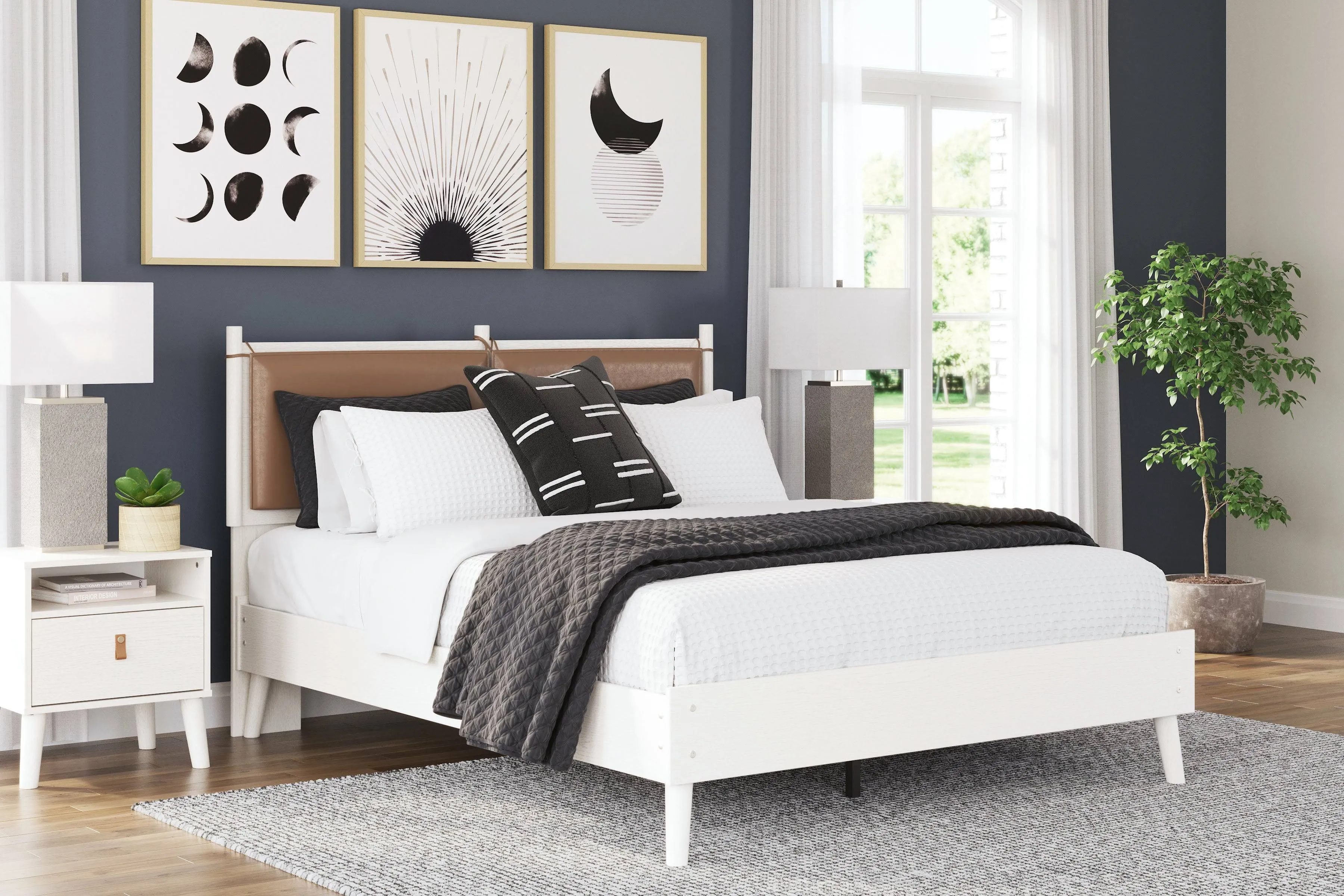 Aprilyn White Queen Panel Bed