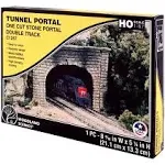 Woodland Scenics HO Cut Stone Double Tunnel Portal