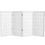 Oriental Furniture 3 ft Tall Window Pane Shoji Screen