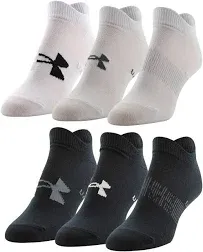 Under Armour Women's Essential 2.0 6 Pack No Show Socks