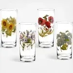 PORTMEIRION Botanic Garden 4 Hi-Ball Drinking Glasses in Box Unused