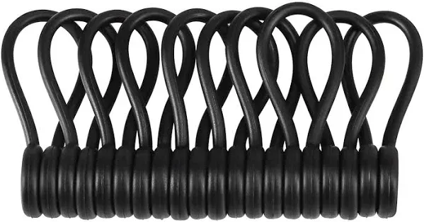 EUREKA ERGONOMIC Magnetic Cable Ties Reusable, 10 Pack Rubber Twist Ties with Strong Magnet for Bundling and Organizing Wire/Cord, Cable Management Clips under Desk Used in Many Ways, Black