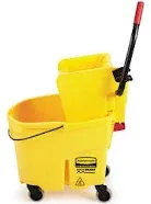 Rubbermaid WaveBrake 35 qt Mop Bucket Yellow