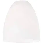 White Glass Bell Shade - Lipless with 1-5/8-Inch Fitter Opening