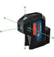 Bosch GPL100-50G Five-point Self-Leveling Alignment Laser, Green Beam