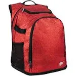 GK All Star Extreme Glitter Large Backpack - Ultimate Travel Bag for Athletes, Cheerleaders, Gymnasts (Red Glitter)