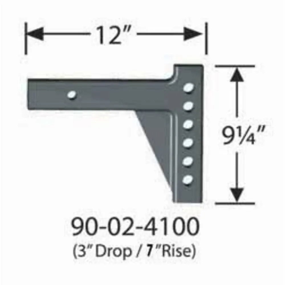 Equalizer Adjustable Shank 3" Drop 7" Rise - 90-02-4100