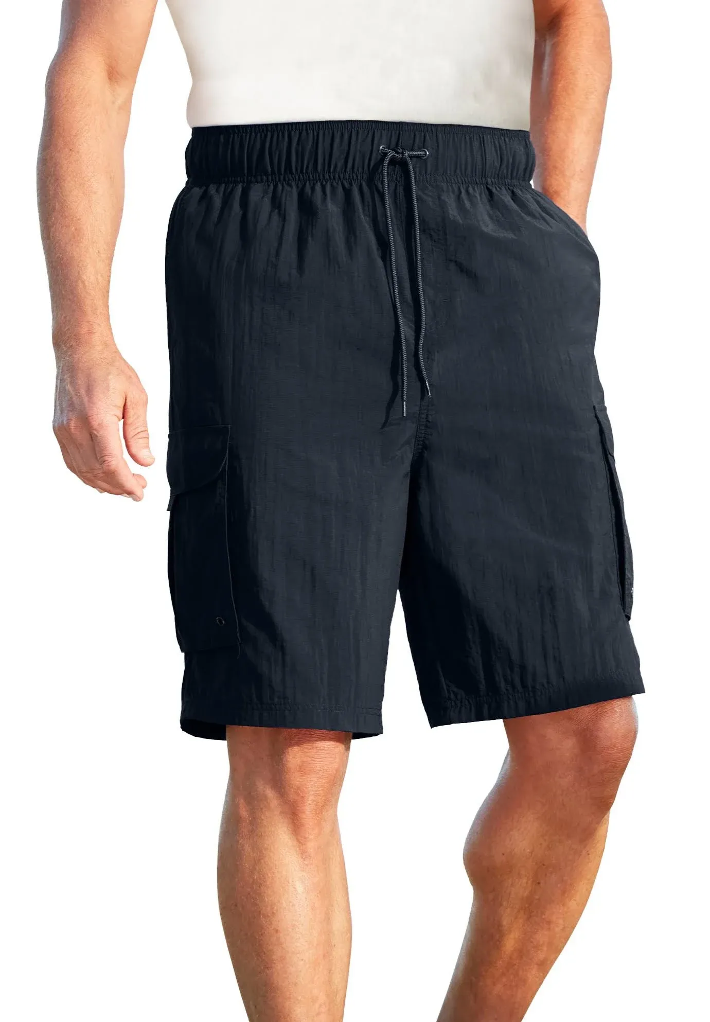 KingSize Men's Big & Tall 8" Cargo Swim Trunks