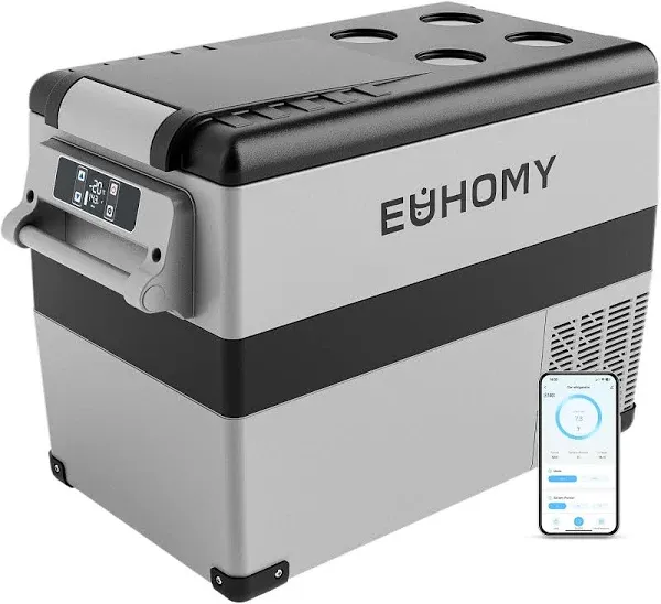 EUHOMY 12 Volt Refrigerator, 48QT(45L) Electric Cooler, 12V Fridge APP Contro...