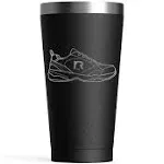 RTIC 16oz Pint Tumbler, Black, Matte, Stainless Steel & Vacuum Insulated, Flip-Top Lid