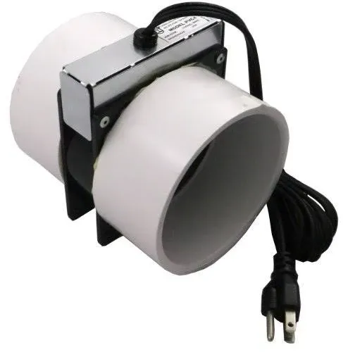 Tjernlund PVC4 Radon Mitigation Fan Model - Exhaust Fan with 6-Ft. Power Cord,