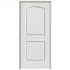 National Door Company ZZ364265R Solid Core, Primed, Molded 2-Panel Archtop, Right Hand, Prehung Interior Door, 32"x80"