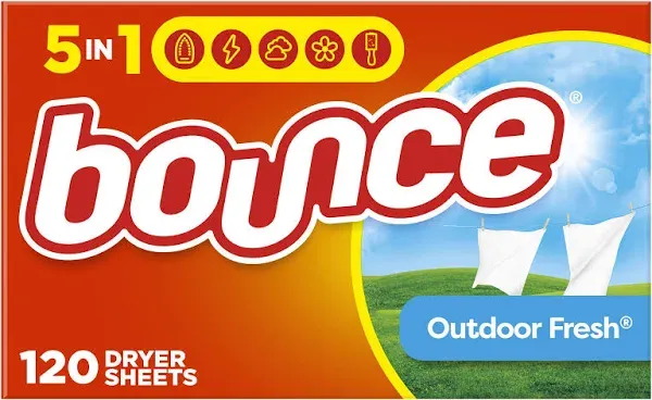 Bounce Fabric Softener Sheets, Outdoor Fresh, 240 Count (Pack of 2)