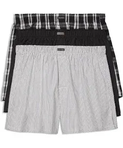 NEW Calvin Klein Cotton Classics 3-Pack Woven Boxer  MENS 2XL Grey NB4006 061