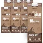 Strive FREEMILK Chocolate, Animal-Free Dairy Milk, 32 fl oz (Pack of 6), Lactose Free, 10g Protein per Serving, Chocolate Milk, Shelf Stable, Precision Fermentation, Perfect Day, Milk Alternative