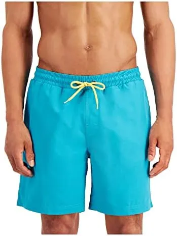 Club Room Men's Quick-Dry Performance Solid Swim Trunks