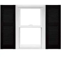 Mid America Open Louver Vinyl Shutters 1 Pair