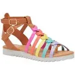 FabKids Girls' Track Sole Gladiator Sandal