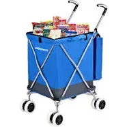 Folding Grocery Shopping Cart