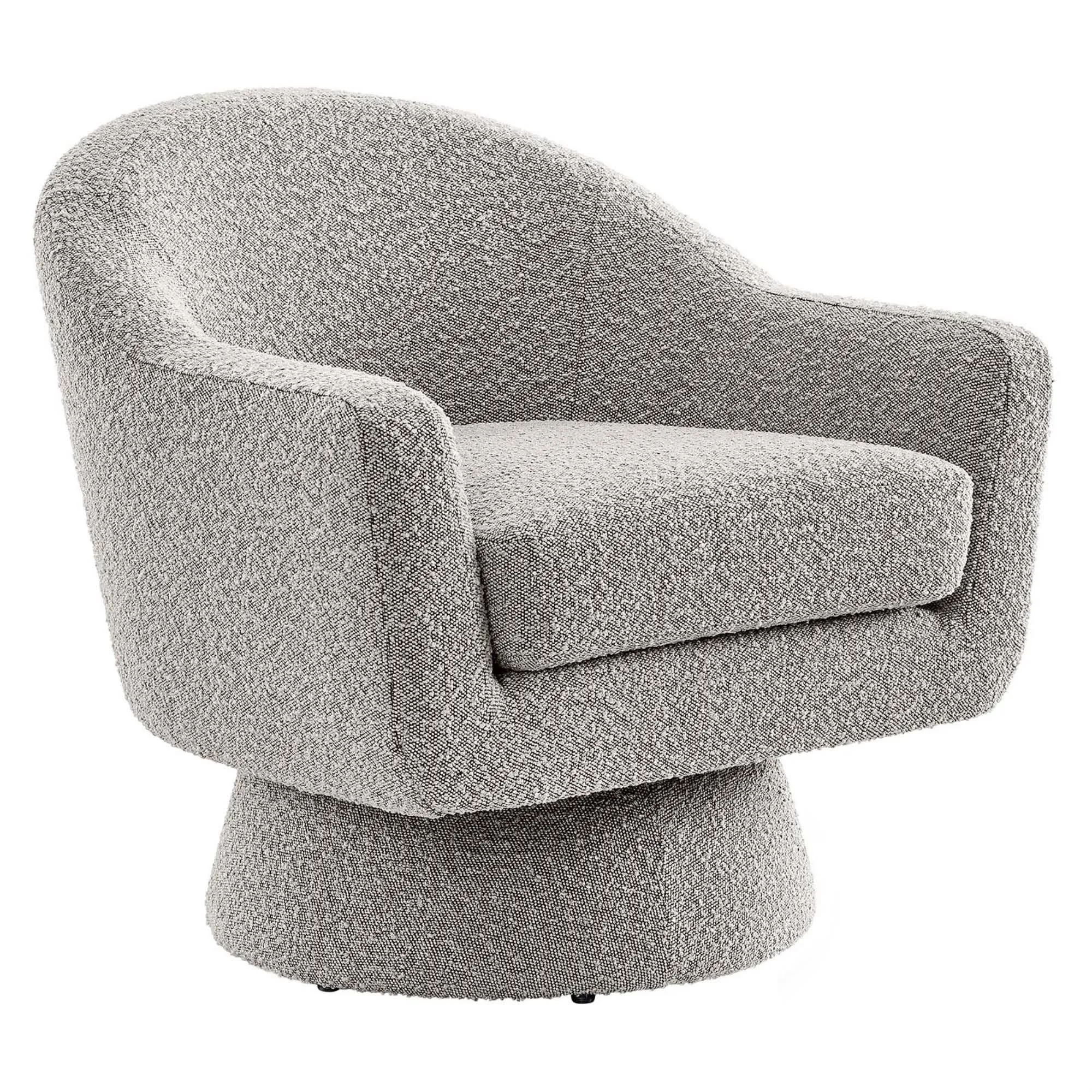 Modway Astral Boucle Fabric Swivel Chair Taupe