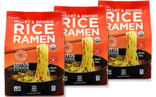 Lotus Foods Organic Millet Brown Rice Ramen Noodles