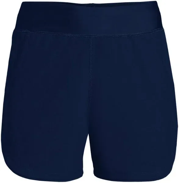 Lands' End Women's 5 inch Quick Dry Board Shorts Swim Cover-Up Shorts - 16 - Deep Sea Navy