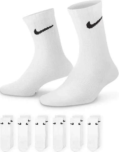 Nike Boys' 6-Pack Dri-Fit Performance Crew Socks