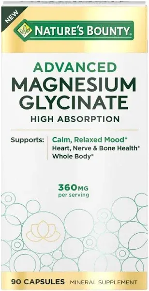 Nature's Bounty Advanced Magnesium Glycinate Capsules