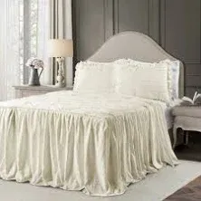 Lush Decor Ravello Pintuck Ruffle Skirt Bedspread Set