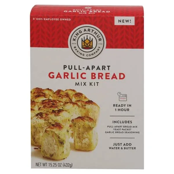 King Arthur Baking Company Mix Kit, Garlic Bread, Pull Apart 15.25 oz