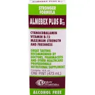 Almebex Plus B12 Liquid Metabolism and Energy Supplement, 16 fl oz