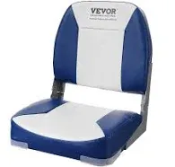 VEVOR Boat Seat Low Back Fold-Down Fishing Boat Seat Chair with Sponge Padding