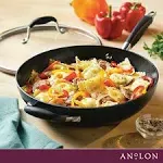 12-Inch Hard Anodized Nonstick Deep Frying Pan with Lid | Advanced Home Collection