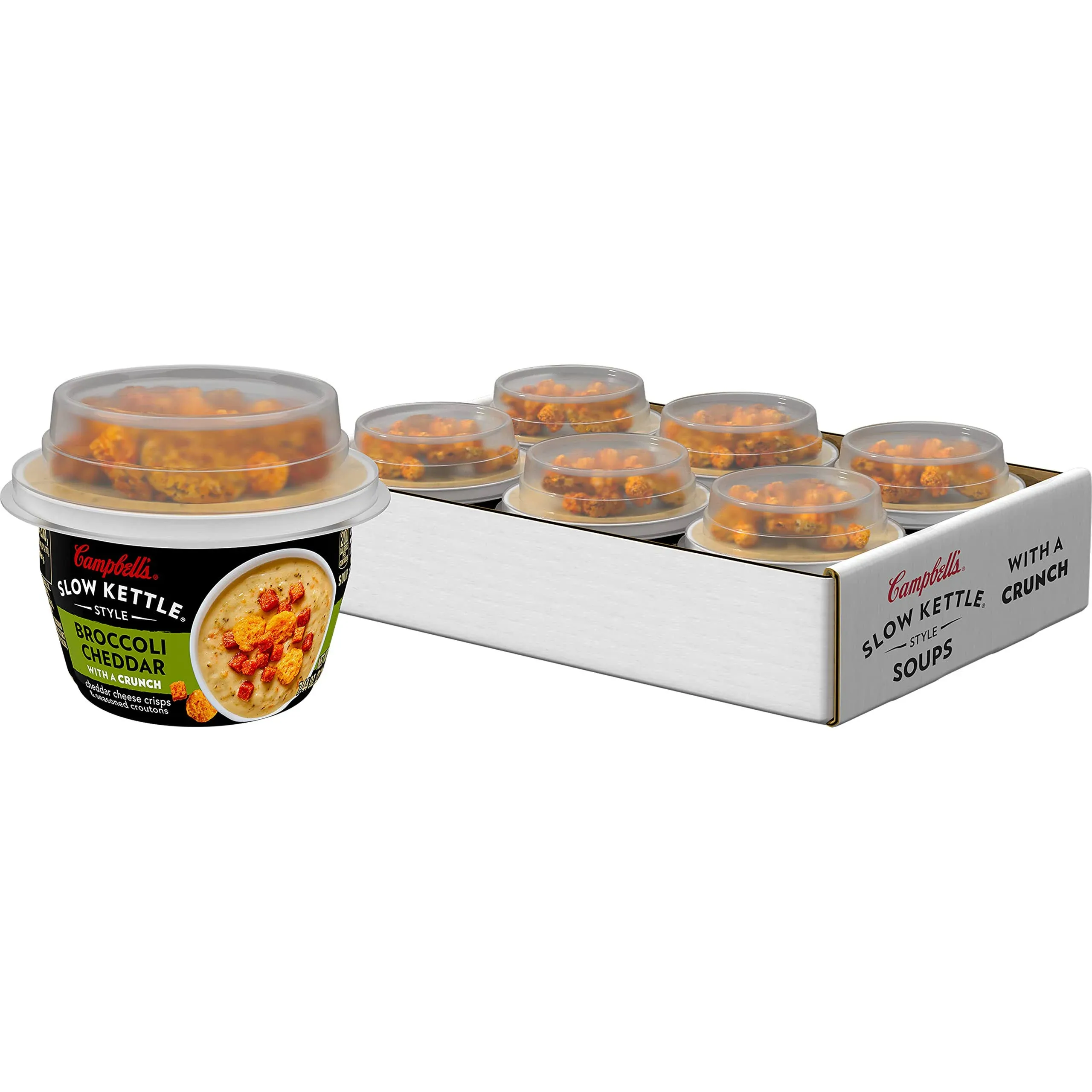 Campbell&#039;s Kettle Style Broccoli Cheddar ? Soup With A Crunch, 7 oz (Pack of 6)