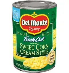 Del Monte Sweet Corn, Golden, Cream Style, No Salt Added | The Loaded