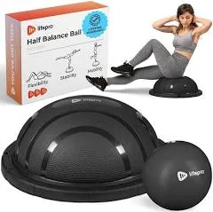 LifePro Half Balance Ball Trainer - Stability Ball for Full Body Workout & Physical Therapy Exercise - Blue