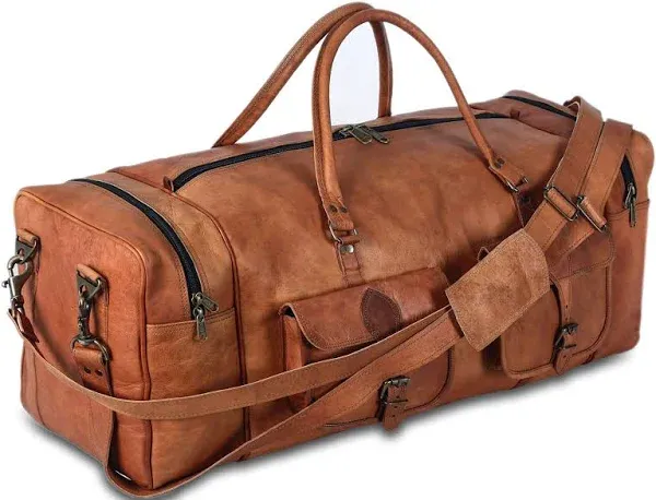 Large 32 inch duffel bags for men holdall leather travel bag overnight gym sport  | eBay