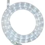 Wintergreen Lighting 216-Light 18-ft White Integrated LED Christmas Rope Lights