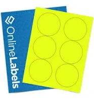 2.5 Inch Round Labels - Pack of 120 Circle Stickers, 10 Sheets - Inkjet/Laser Printer - Online Labels