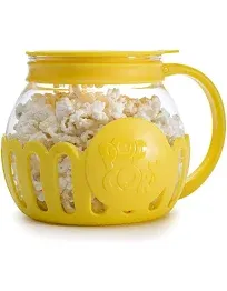 Ecolution Micro-Pop Microwave Popcorn Popper 1.5 QT - Temperature Safe Glass w/Multi Purpose Lid, Snack Size, Green