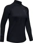 Under Armour Women's ColdGear Base 4.0 1/2 Zip - Black Medium